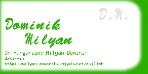 dominik milyan business card